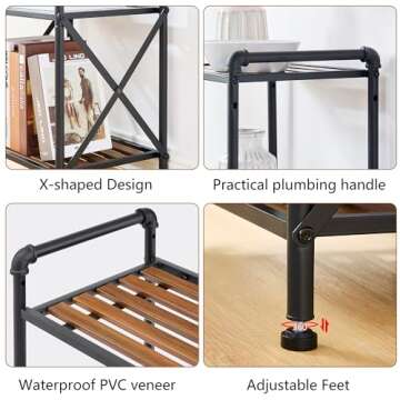 Tajsoon 3 Tier Stylish Bathroom Shelf Storage Rack