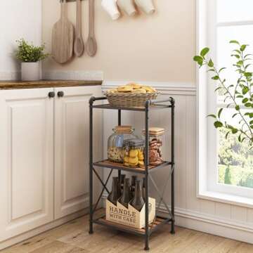 Tajsoon 3 Tier Stylish Bathroom Shelf Storage Rack