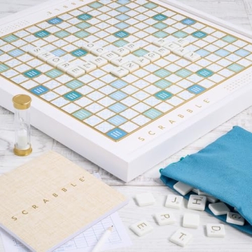 Luxurious WS Game Company Scrabble Bianco Edition Set