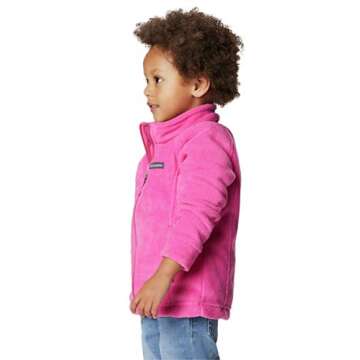Columbia unisex-baby Benton Springs Fleece Jacket, Pink Ice, 6-12 Months