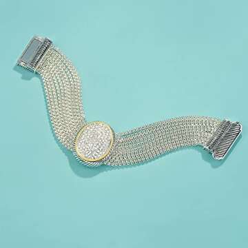 Elegant Twisted Cable Wire Multi Strand Box Chain Bracelet