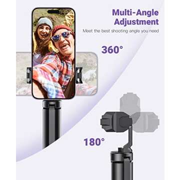 Mini Tripod, Anozer Small Tripod with Universal Phone Holder & Cold Shoe,Lightweight Phone Tripod Stand Compatible with iPhone 15 Pro Max/15 Pro/14 Pro Max/14 Pro,Travel Tripod for Camera/GoPro/Webcam