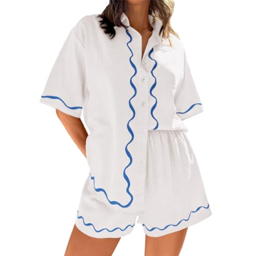 PrettyGarden Women's Lightweight Summer Pajama Set