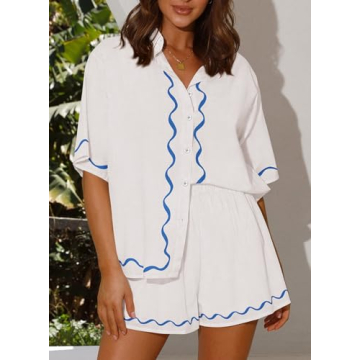 PrettyGarden Women's Lightweight Summer Pajama Set