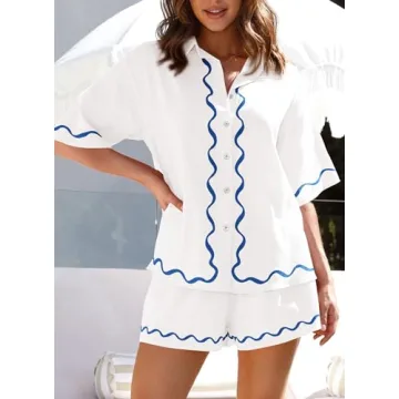 PrettyGarden Women's Lightweight Summer Pajama Set