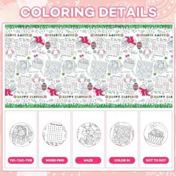 Happy Easter Coloring Tablecloth - Fun Family Activity