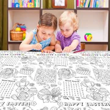 Happy Easter Coloring Tablecloth - Fun Family Activity