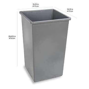Amazon Basics Square Waste Container Pack of Two - 25 Gallons