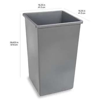 Amazon Basics Square Waste Container Pack of Two - 25 Gallons