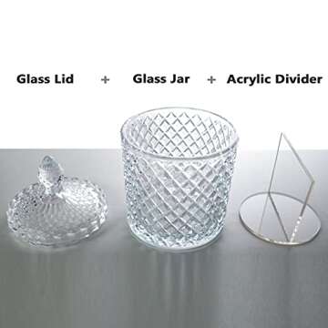 Stylish Bathroom Glass Qtip Holder Canister for Elegant Organization