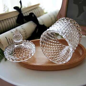 Elegant Bathroom Glass Qtip Holder for Organized Storage