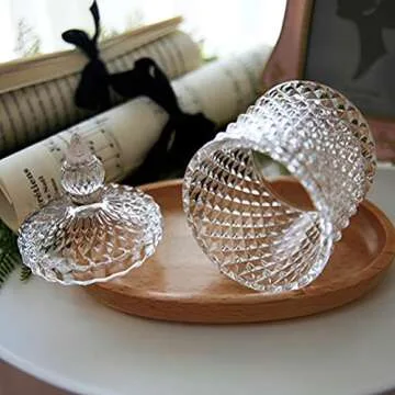 Elegant Bathroom Glass Qtip Holder for Organized Storage