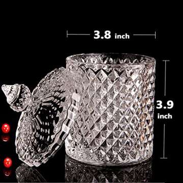 Elegant Bathroom Glass Qtip Holder for Organized Storage