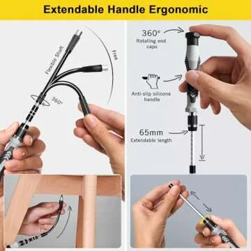 YOYSUN Mini Precision Screwdriver Set with Color-coded Identification, 132 in 1 Micro Magnetic Repair Tool Kits with Storage Box, 108 Bits,Small Manual Screw Driver Toolkits for iPhone/Mac/iPad/Table