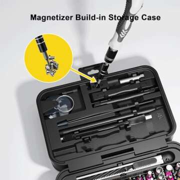YOYSUN Mini Precision Screwdriver Set with Color-coded Identification, 132 in 1 Micro Magnetic Repair Tool Kits with Storage Box, 108 Bits,Small Manual Screw Driver Toolkits for iPhone/Mac/iPad/Table