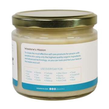 Waxelene Original Aerated Balm Large Jar, Organic Multipurpose Ointment the Petroleum Jelly Alternative Eczema Dry Sensitive Skin Face Moisturizer