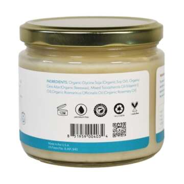 Waxelene Original Aerated Balm Large Jar, Organic Multipurpose Ointment the Petroleum Jelly Alternative Eczema Dry Sensitive Skin Face Moisturizer