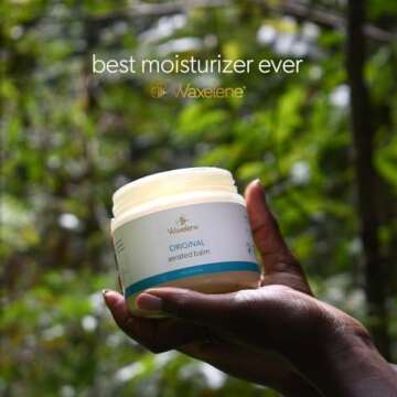 Waxelene Original Aerated Balm Large Jar, Organic Multipurpose Ointment the Petroleum Jelly Alternative Eczema Dry Sensitive Skin Face Moisturizer