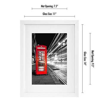 Americanflat 11x14 Picture Frame with Shatter-Resistant Glass for Lasting Memories