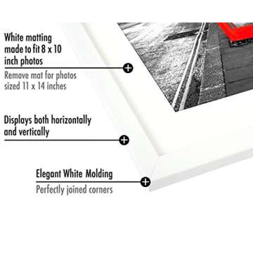 Americanflat 11x14 Picture Frame - Versatile & Durable