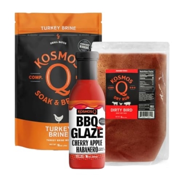 Kosmos Q Complete Turkey Brine Kit - Full Seasoning Kit with Turkey Brine, Dirty Bird Spice Shaker &...