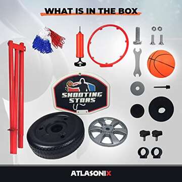 Toddler Basketball Hoop for Kids 1-3 - Adjustable Indoor & Outdoor Mini Court Set -Party Summer Birthday Fun Gift for Ages 2-4 Includes Basketball Goal, Stand, and Balls