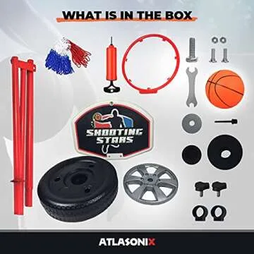 Toddler Basketball Hoop for Kids 1-3 - Adjustable Indoor & Outdoor Mini Court Set -Party Summer Birthday Fun Gift for Ages 2-4 Includes Basketball Goal, Stand, and Balls