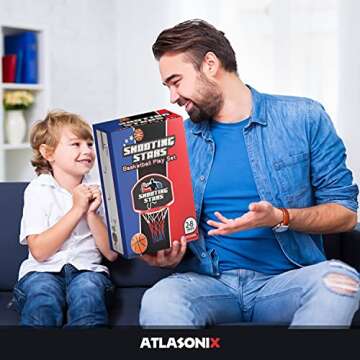 Toddler Basketball Hoop for Kids 1-3 - Adjustable Indoor & Outdoor Mini Court Set -Party Summer Birthday Fun Gift for Ages 2-4 Includes Basketball Goal, Stand, and Balls