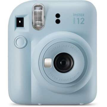 Fujifilm Instax Mini 12 Instant Camera Pastel Blue with Film Value Pack (40 Sheets) + Accessories In...