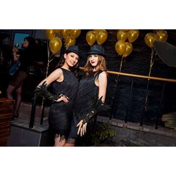 Black Lace Feather Gloves for Women - Witch Angel Style