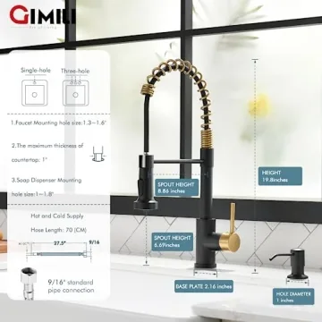 Gimli Touchless Stainless Kitchen Faucet - Hands-free Convenience