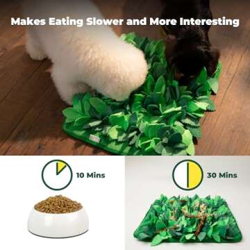 Puzzle Feeder Snuffle Mat for Dogs, Dog Slow Feeder for Dogs to Slow Down Eating, Dog Puzzle Toys Dogs, Interactive Dog Toys for Smell Training