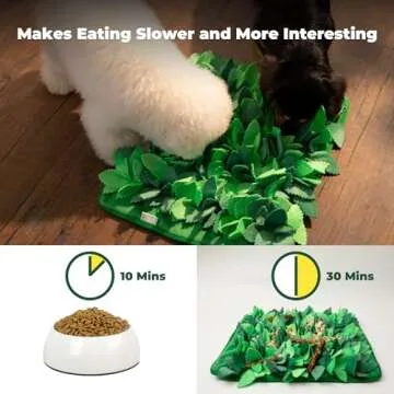 Puzzle Feeder Snuffle Mat for Dogs, Dog Slow Feeder for Dogs to Slow Down Eating, Dog Puzzle Toys Dogs, Interactive Dog Toys for Smell Training