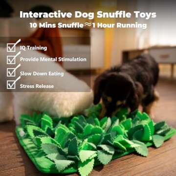 Puzzle Feeder Snuffle Mat for Dogs, Dog Slow Feeder for Dogs to Slow Down Eating, Dog Puzzle Toys Dogs, Interactive Dog Toys for Smell Training