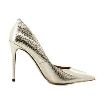 Steve Madden Evelyn Gold Snake Stiletto Heels