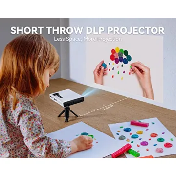 Compact 4K Mini Projector with WiFi and Bluetooth Features for All