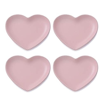 Heart Shaped Ceramic Plates Set - Ideal for Any Occasion