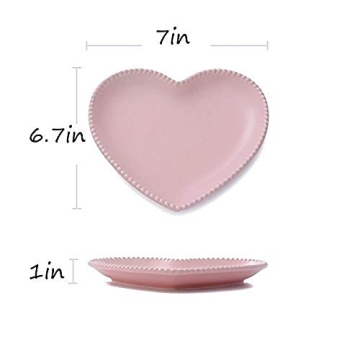 Heart Shaped Ceramic Plates Set - Ideal for Any Occasion