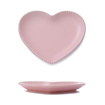 Heart Shaped Ceramic Plates Set - Ideal for Any Occasion