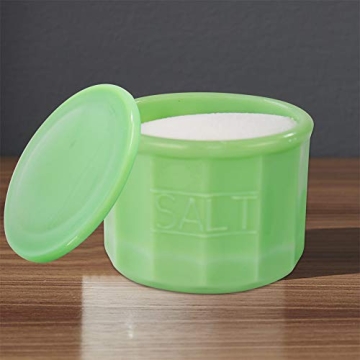 HOME-X Jade Glass Salt Cellar for Kitchen Decor and Gifting