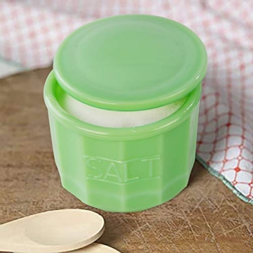 HOME-X Jade Glass Salt Cellar for Kitchen Decor and Gifting