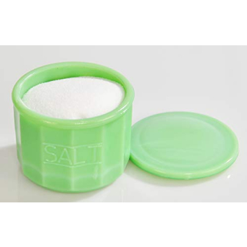 HOME-X Jade Glass Salt Cellar for Kitchen Decor and Gifting