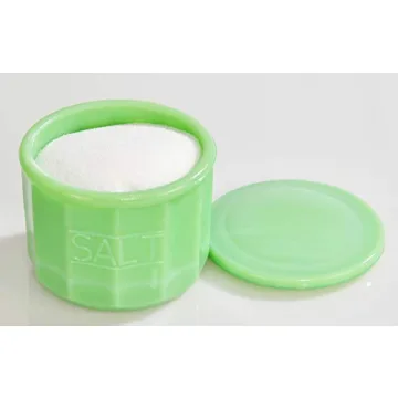 HOME-X Jade Glass Salt Cellar for Kitchen Decor and Gifting