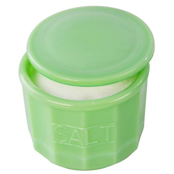 HOME-X Jade Glass Salt Cellar for Kitchen Decor and Gifting