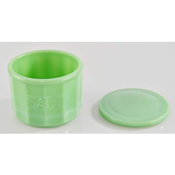 HOME-X Jade Glass Salt Cellar for Kitchen Decor and Gifting