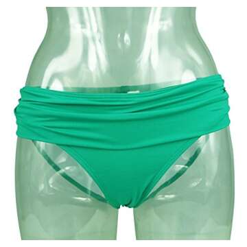 COCOSHIP Women's Island Goddess Bikini Bottom Shirred Waisted Bikini Swim Brief(FBA)