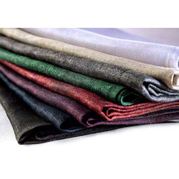 Solino Home Linen Dinner Napkins 20 x 20 Inch - 100% Pure Linen Red Garnet Cloth Napkins Set of 4 for Spring, Easter - Athena, Handcrafted and Machine Washable