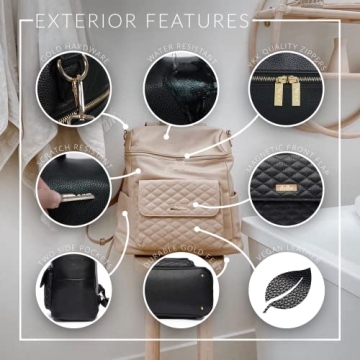 Stylish Large Diaper Bag Backpack by Luli Bebe for Moms