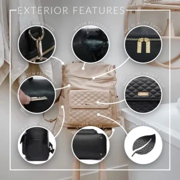 Stylish Large Diaper Bag Backpack by Luli Bebe for Moms