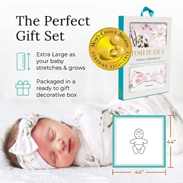 Posh Peanut Baby Swaddle Blanket - Soft and Breathable Swaddle Set